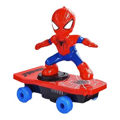 抖音爆款蜘蛛侠特技翻滚电动滑板车儿童男孩女孩成人男童汽车玩具