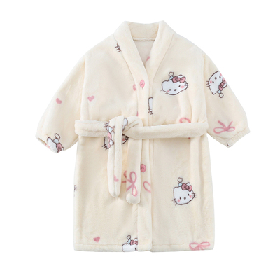 女童2025秋冬季新款睡袍儿童可爱