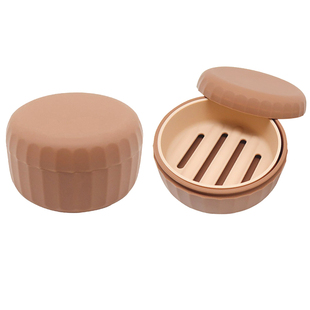 旅行肥皂盒便携式硅胶香皂盒家用沥水密封盖防漏travel soap case