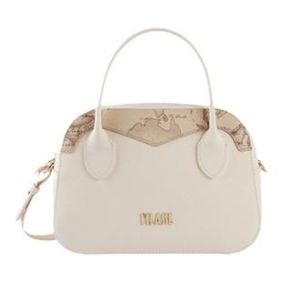 马天尼地图拼接 单肩斜挎保龄球手提包 ALVIERO MARTINI