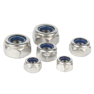 304不锈钢防松自锁螺母细牙反牙防滑锁紧六角螺丝帽M3M4M5M6M8M24