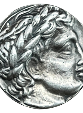 古希腊纯银币太阳神阿波罗狮子座