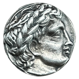 复古希腊银币纯银太阳神阿波罗竖琴狮子座守护神古币吊坠硬币项链