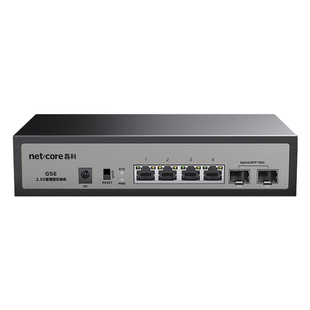 磊科2.5G交换机4/8网口+10G万兆SFP光口兼容千兆家用WEB管理型监控网线高速NAS即插即用可放弱电箱机架式GS6