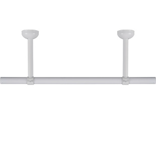 白色晾衣架阳台顶装固定式晾衣杆墙上晒衣架凉衣杆吊杆挂衣杆单杆