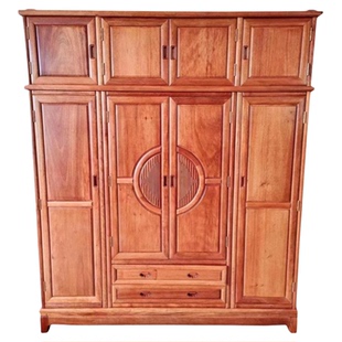 红木家具顶箱衣柜金花梨木新中式古典主卧室储物柜全原木实木特价