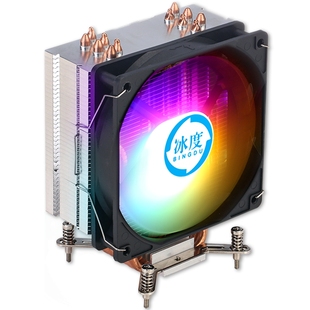 纯铜6管CPU散热器12CM静音风扇LGA1851/1700温控2011I5I7I9X79x99