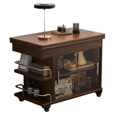 移动实木茶几折叠多功能沙发边几