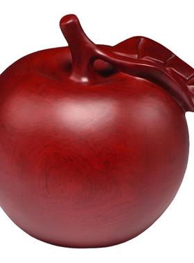 红木雕刻苹果摆件平安果家居中式