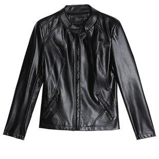 2026春秋新款海宁真皮皮衣女短款机车洋气皮夹克显瘦大码外穿外套