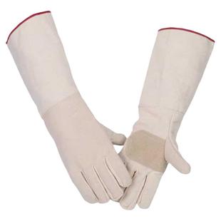 加长双层全帆布劳保手套耐磨柔软加厚内衬机修电焊工作业防护用品