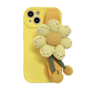 黄色花朵手腕带适用vivox200s手机壳x300pro斜挎x90/x80挂绳s50支架s30硅胶s20全包边s19/s18/s17e防摔y300女