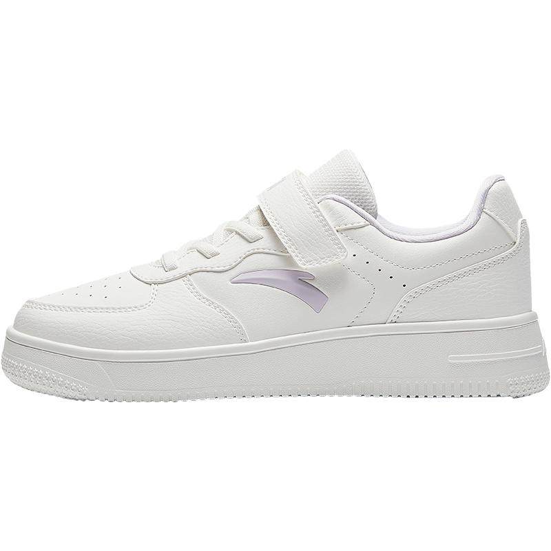 安踏儿童小白鞋低帮板鞋