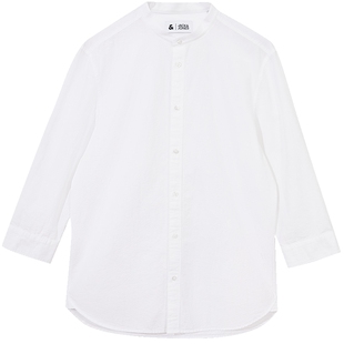 杰克琼斯outlets夏士舒适纯色商务休闲七分袖衬衫223231004男装