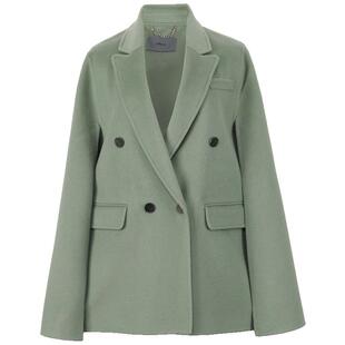 OBEG欧碧倩21冬季兔绒双面呢斗篷大衣小个子披风外套10404113