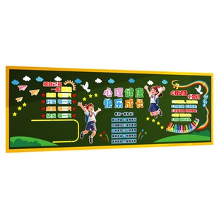 心理健康阳光快乐成长黑板报毛毡教室布置装饰中小学班级文化材料