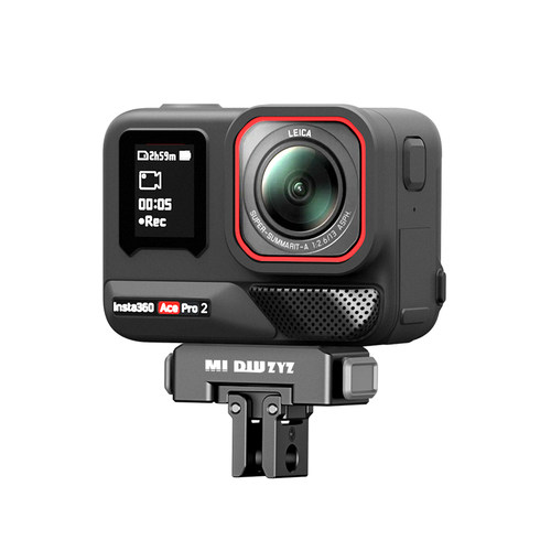 米丢适用影石Insta360acePro/Pro2可旋转金属磁吸快拆底座磁吸快拆转接座相机骑行支架配件