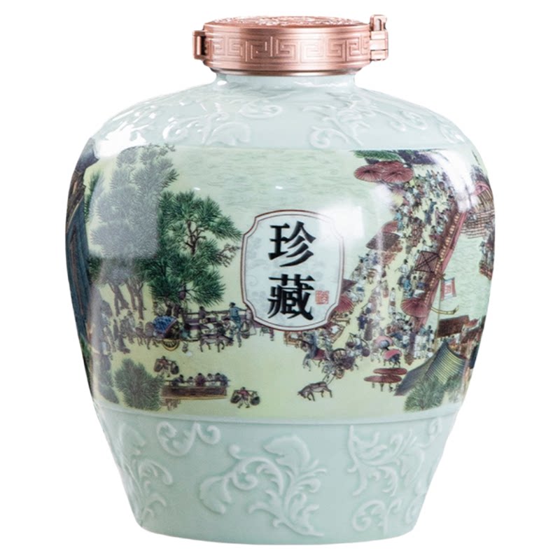 老式陶瓷老式复古风陶瓷密封酒壶