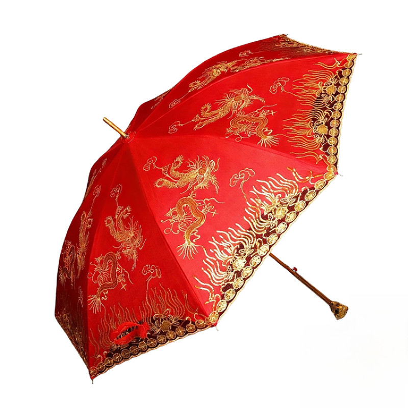 新娘伞中式高档婚庆红伞遮风挡雨