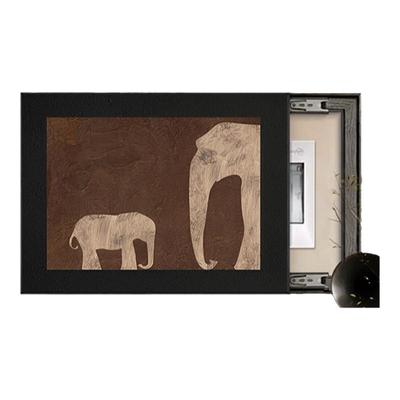 电表箱装饰画中古风大象法