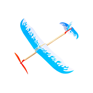 初级橡筋动力飞机模型橡皮筋小学生手工拼装航模材料DIY猛虎器材