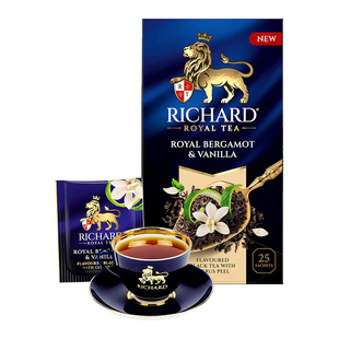 瑞查得Richard新品香草风味伯爵红茶25袋英式下午茶红茶原装进口