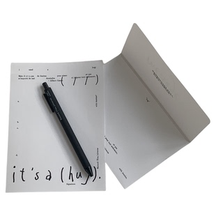 整日不营业原创按压ins风中性笔学生速干签字笔顺滑黑色水笔套装