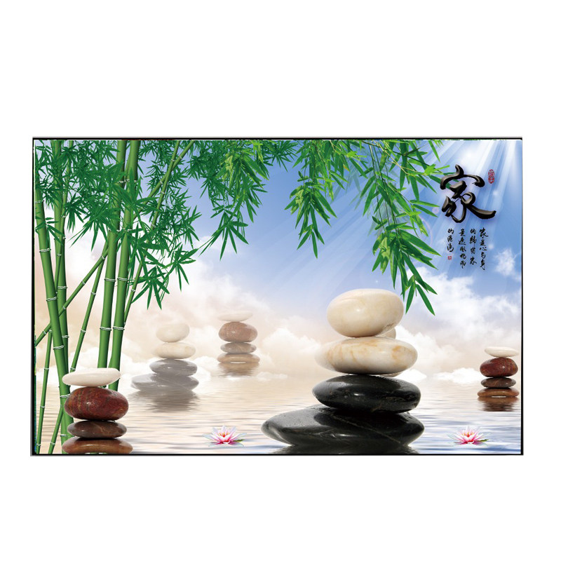 竹子风景壁画单幅有框画挂画