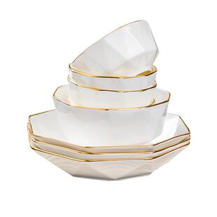 陶瓷饭碗家用2026新款北欧创意餐具套装碗盘高级感米饭碗面碗汤碗