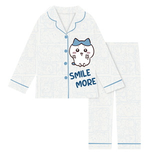 Chiikawa小八睡衣女孩大童春秋季长袖纯棉学生青少年可外穿家居服