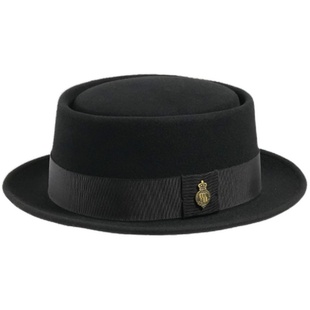 【官方正品】Christys'百年皇室品牌 羊毛礼帽 经典Porkpie波派帽