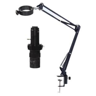 PDOK显微镜支架单筒相机支架视觉工业相机摄像头监控万向固定架子视频数字录像机可调节悬臂支架安装OK435CCD