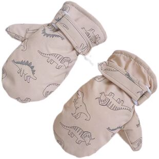 男女宝宝滑雪手套婴儿保暖手套防水冬天儿童连指手套冬季