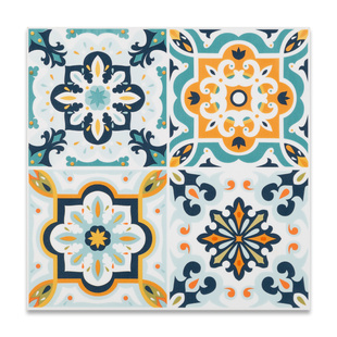 耐磨防水塑胶地砖贴纸仿瓷砖地面翻新改造PVC免胶自粘地板贴加厚