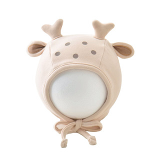 婴儿帽子春秋季宝宝胎帽婴幼儿男童女童小月龄系绳护囟门帽套头帽