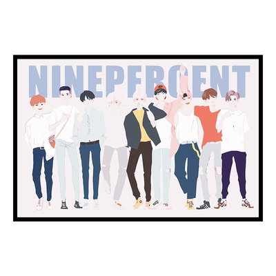 九人团人物手绘填充diy数字油画