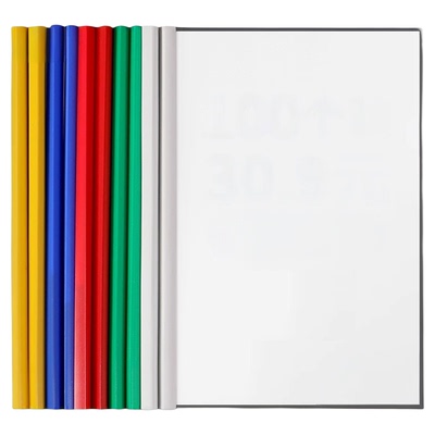 100个加厚抽杆a4透明文件夹