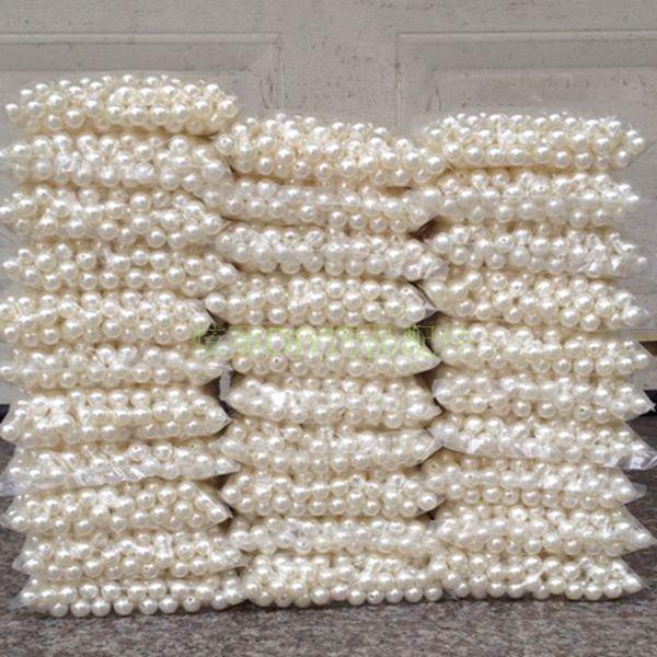 DIY手工材料散珠配件仿珠ABS珠子4-20mm珍珠整双孔斤散圆手链