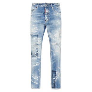 DSQUARED2/D2次方 秋冬系列男士修身直筒牛仔裤Cool Guy