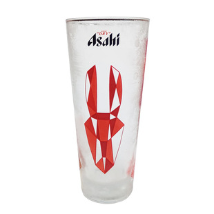 原装原厂朝日asahi遇冷变色啤酒杯透明大容量兔年玻璃杯480ml正品