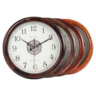 【电波钟】实木客厅挂钟表中国码自动对时机芯中美式简约静音时尚