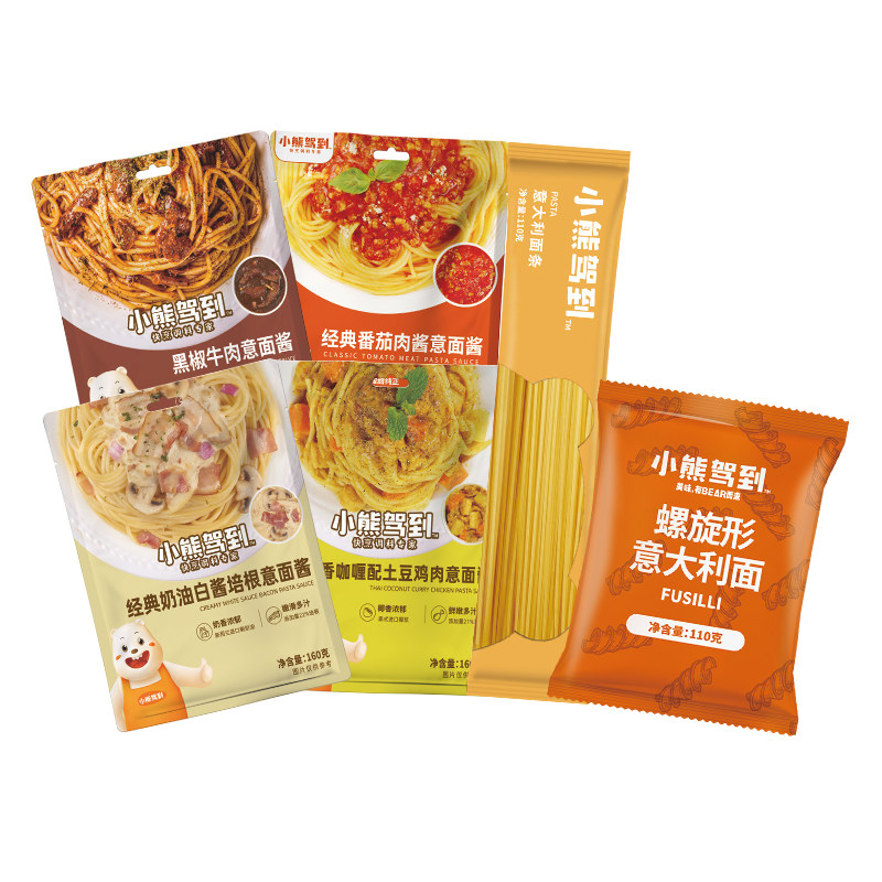 小熊驾到番茄肉酱黑椒牛肉意面酱儿童家用拌面速食意大利面意面酱