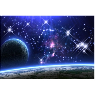 现代简约创意星空地球宇宙舞台地毯客厅茶几书房卧室床边地垫定制