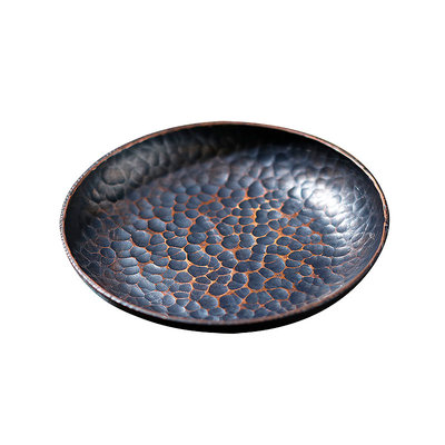 山百集纯手工紫铜隔热杯垫铜杯托