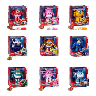 奥迪双钻超级飞侠乐迪黑金小子大变形机器人经典机库墙儿童玩具