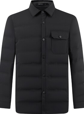 柒牌衬衫式羽绒服男2023冬季新款