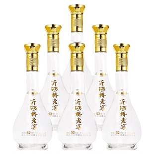 2022年6瓶山东52度纯粮食白酒沂河桥老窖固态法浓香型口粮酒老酒