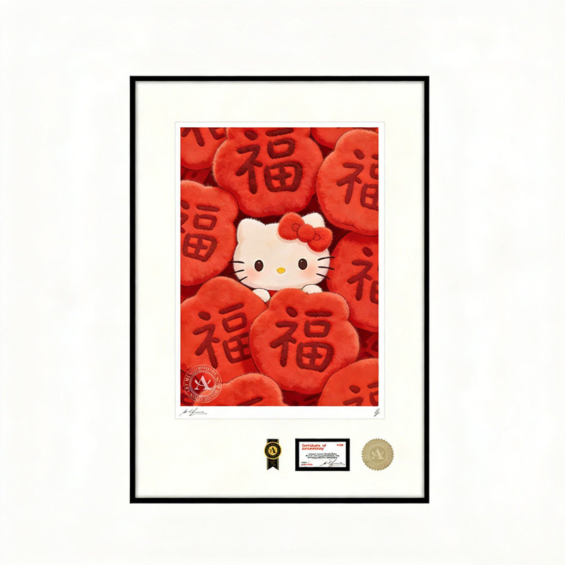kt粉红小KITTYHelloKitt玄关摆画2026爆款福满客厅沙发背景墙挂画