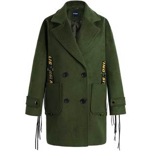 【29.9/件】中长毛呢外套女韩版学生宽松流苏过膝小个子呢大衣