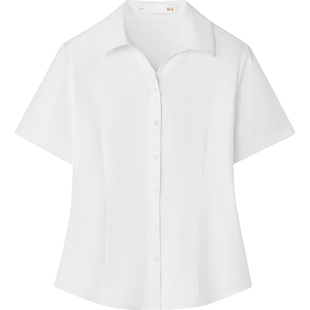 HLA/海澜之家凉感职业通勤短袖正装衬衫26春夏新商务纯色衬衣女装